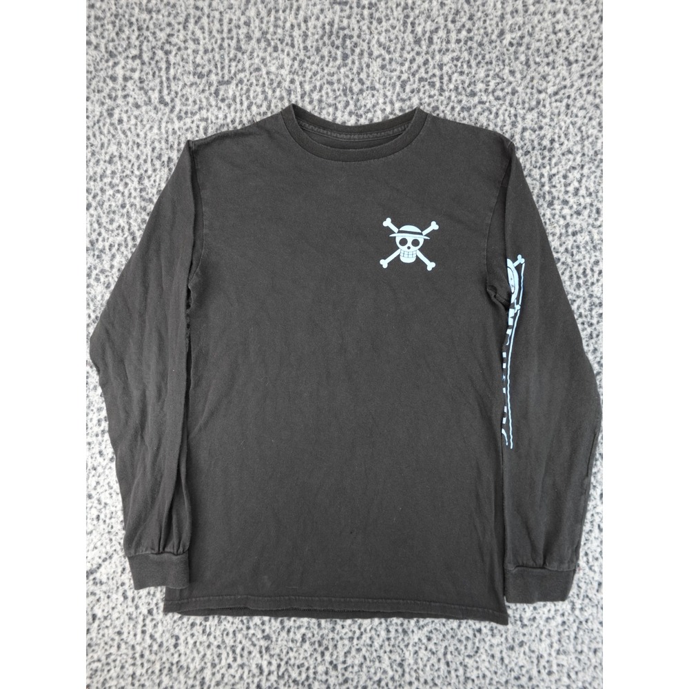 Ripple Junction One Piece Straw Hat Crew Long Sleeve Shirt Mens Small Black S